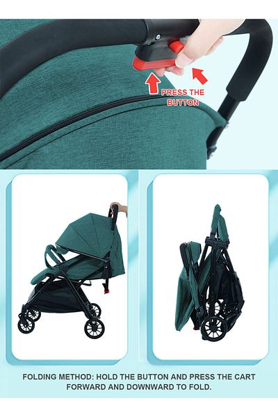 Ma Baby Auto Baby Stroller, Can Sit And Lie, Lightweight Single Stroller, Foldable And Portable Pram