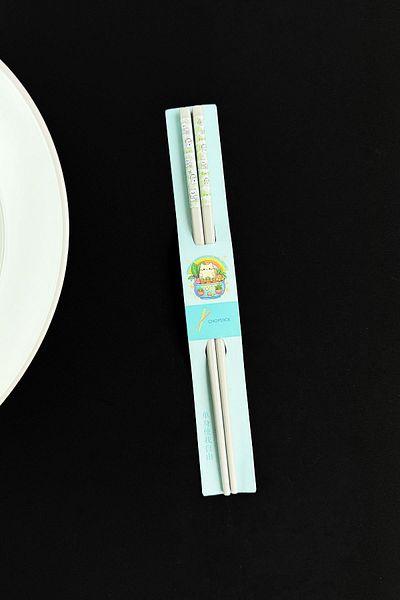 Patladı Gitti Patterned Figured Metal Chopstick Sand Color