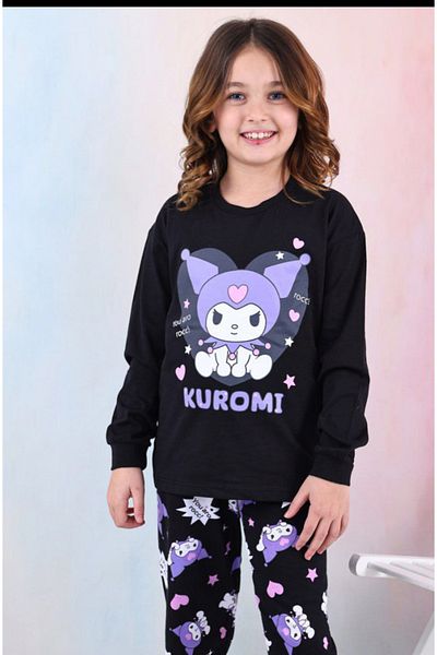 Peonia Kids Комплект пижама с шарки Kuromi за момичета