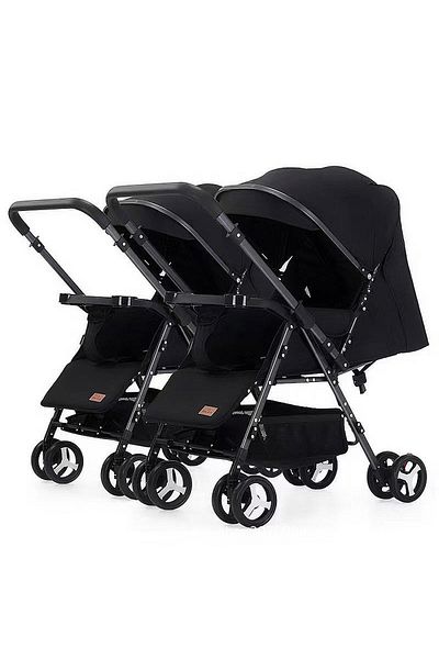 Ma Baby Baby Twin Stroller, Side By Side Double Strollers, Detachable and Reversible Pushchair