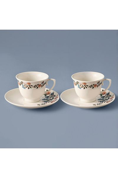 Bella Maison Vintage Porcelain Set of 2 Coffee Cups Blue (90 Cc)