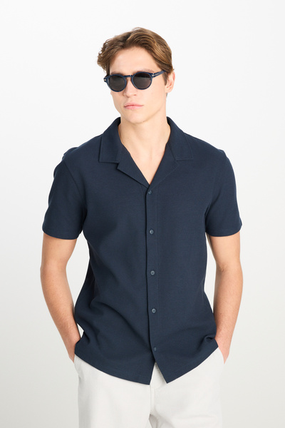 Lee Relaxed Fit Geniş Kesim Lacivert Pamuklu Gömlek