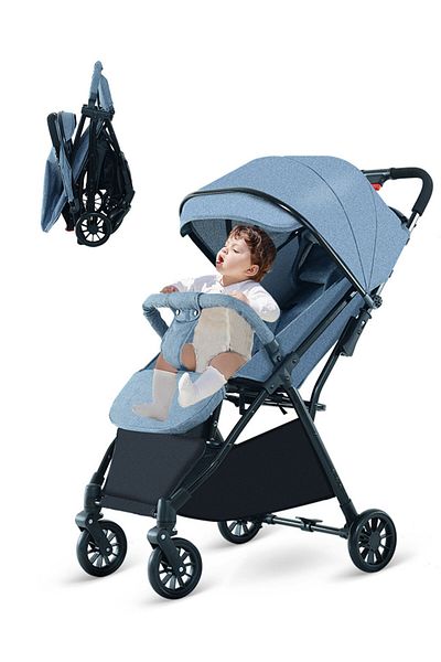 Ma Baby Auto Baby Stroller, Can Sit And Lie, Lightweight Single Stroller, Foldable And Portable Pram