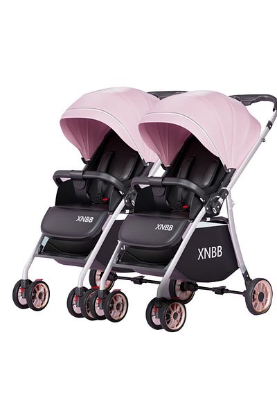 Ma Baby Twin Stroller,Foldable And Detachable Travel Stroller,Can Sit And Lie,Lightweight Pram