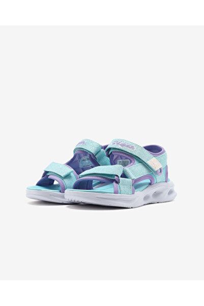 SKECHERS Sola Glow Sandal Büyük Kız Çocuk Mavi Işıklı Sandalet 303024l Lblv