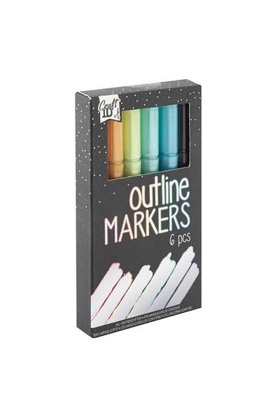 Nassau fine art Set 6 Markere Colorate Pentru Contur Craft Sensations