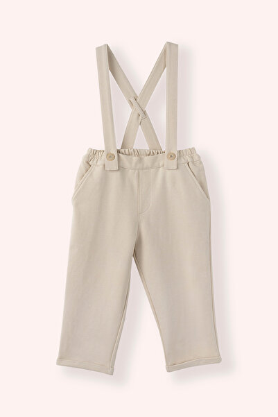 Panço Erkek Bebek Askılı Bej Salopet