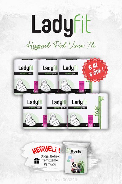Baby Turco Ladyfit Sanitary Pad Long 7-Pack and Rosie Buy 6 Pay 5