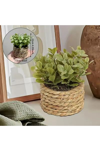Choice Potted Fake Plant Indoor Decorative Pot For Living Room Office Faux Greenery Home Decor