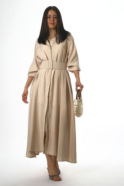 ABBRA Rochie de damă cu buzunar cu curea