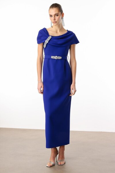 Moda İlgi Modailgi Accessory Detailed Dress Saks