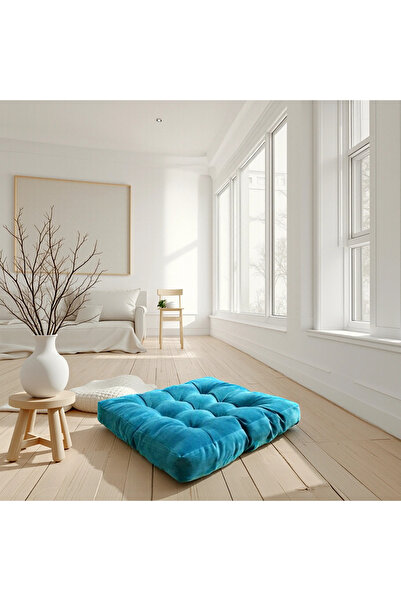 TicaretJet Mavi Yer&palet Minderi kare 60x60x10 Bahçe Minder Koltuk Minderi