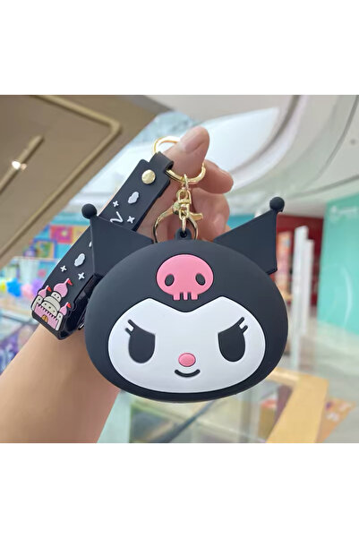 So Iconic Kuromi Karakterli Silikon Bozuk Para Cüzdanı ve Anahtarlık