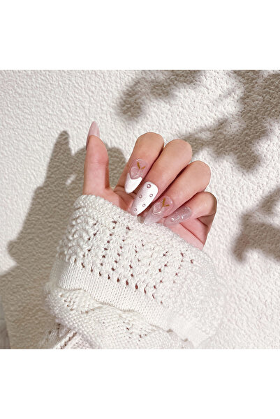 Takma Takma M Beden 10'lu Pembe Uzun Badem TT0927 Tekrar Kullanılabilir Prote...