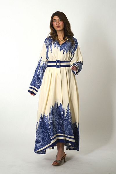 ABBRA Rochie de vară 100% viscoză, cu buzunar cu curea
