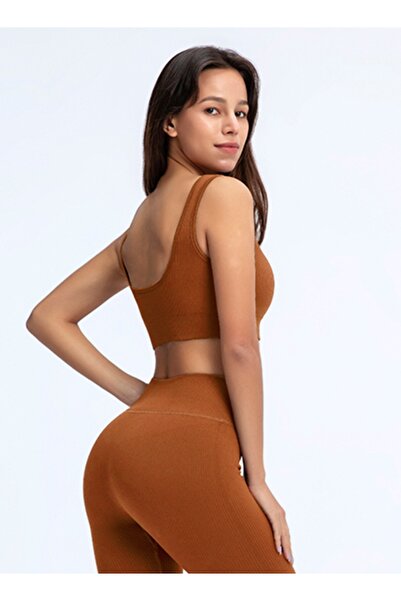 KAWN YOGA حمالة صدر رياضية نسائية على شكل حرف U - حمالة صدر مبطنة منخفضة التأ...