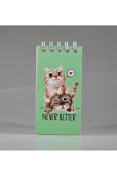 4nio Green Cat Notebook