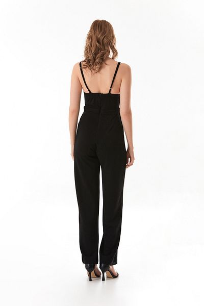 Fulla Moda Modal Jumpsuit with Straps and Zipper