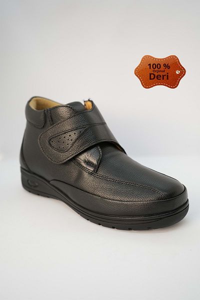 Kristal Dr.221 Full Orthopedic Γνήσιο Δερμάτινο Velcro Wide Fit Γυναικείες Μπότες
