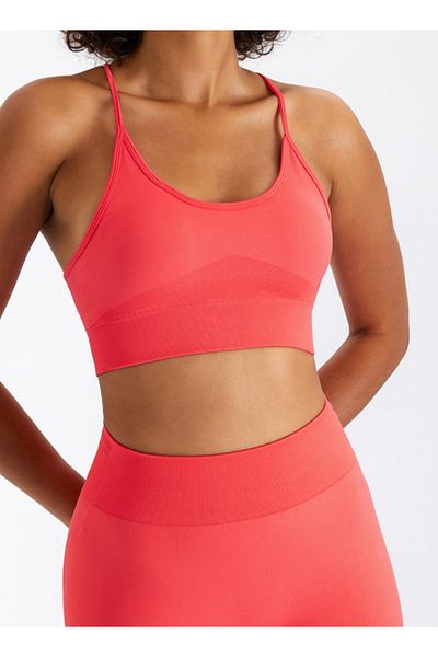 KAWN YOGA Womens Cross Back Sports Bra - Padded Low Impact Workout Yoga Bra with Removable Built in Bra