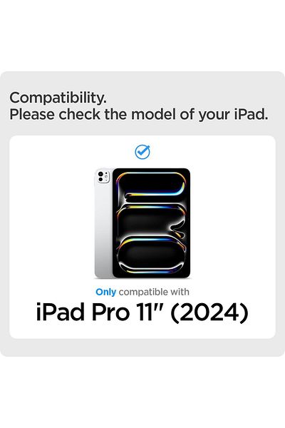 Spigen جراب Spigen Air Skin Folio OneTap لجهاز iPad Pro 11 بوصة (2024) M4 - رمادي