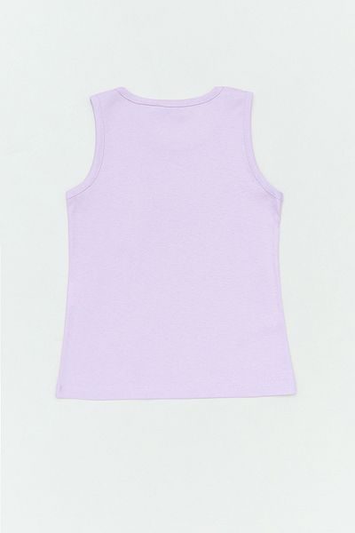 Fulla Moda Tricou pentru fete 100% bumbac cu imprimeu cu litere și fructe cu bretele groase