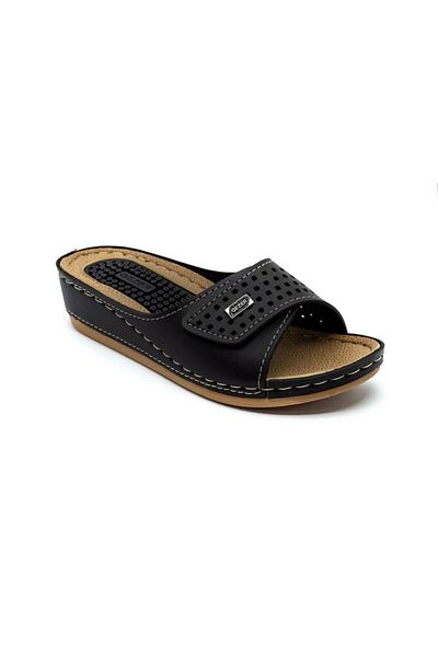 GEZER Μασάζ Σόλα Ρυθμιζόμενη Velcro Ανατομική Σόλα Μαύρη Mother Παντόφλες