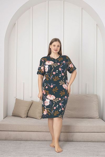 Asel Large Size Lycra Combed Cotton Dress