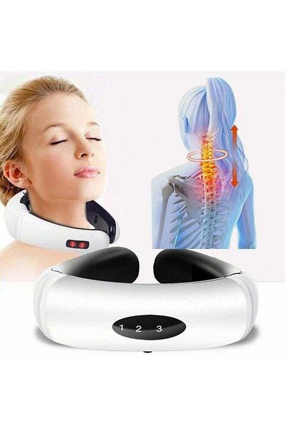 COOYA Neck Massager with Heat, Portable Deep Tissue Massager for Neck Pain Relief, Home Office Travel Use