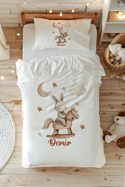 Name Only Single 100% Cotton Duvet Cover Set (160X220 cm) Rabbit