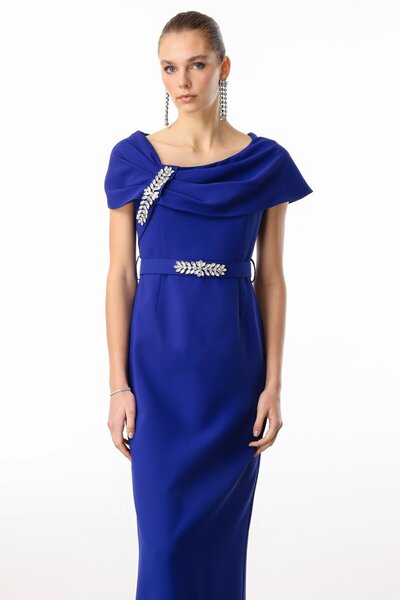 Moda İlgi Modailgi Accessory Detailed Dress Saks