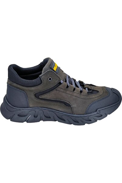 Bulldozer 250053 Erkek Hakiki Deri Kalın Platform Taban Outdoor Trekkin Sneaker Spor Kışlık Yarım Bot