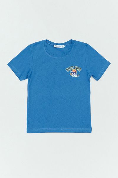 Fulla Moda Tricou pentru băiat, 100% bumbac, cu imprimeu de câine în față și în spate