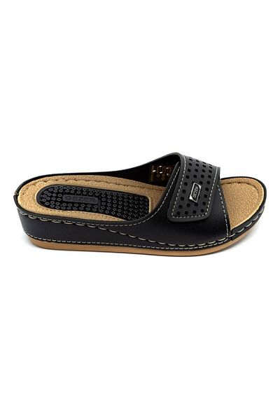 GEZER Μασάζ Σόλα Ρυθμιζόμενη Velcro Ανατομική Σόλα Μαύρη Mother Παντόφλες