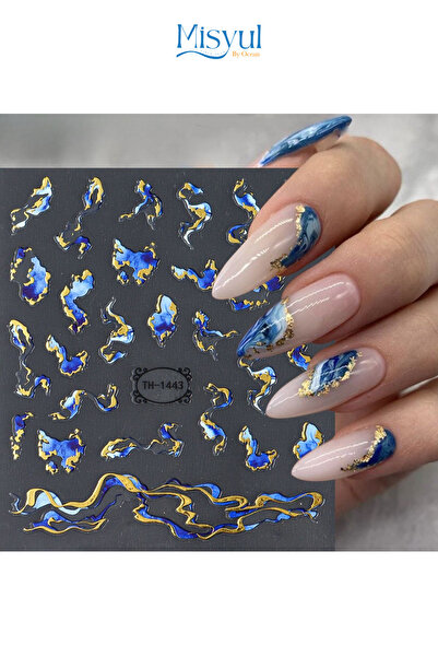 Misyul Tırnak Sticker Protez Tırnak Kalıcı Oje Süsleme, Nail Art Sticker
