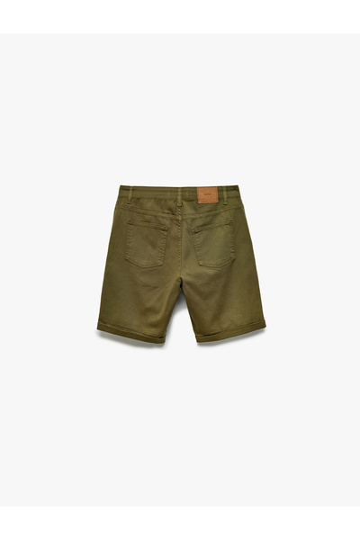 Koton Cotton Chino Pocket Bermuda Slim Fit Shorts