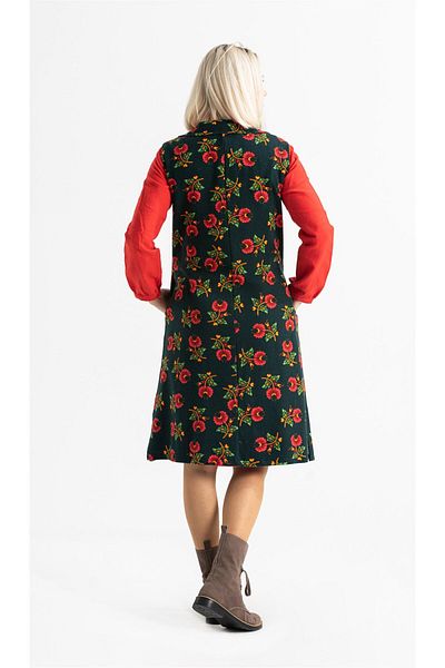 Eliş Şile Bezi Sleeveless Flannel Esra Midi Size Autumn And Winter Vest/Dress Green Ysl