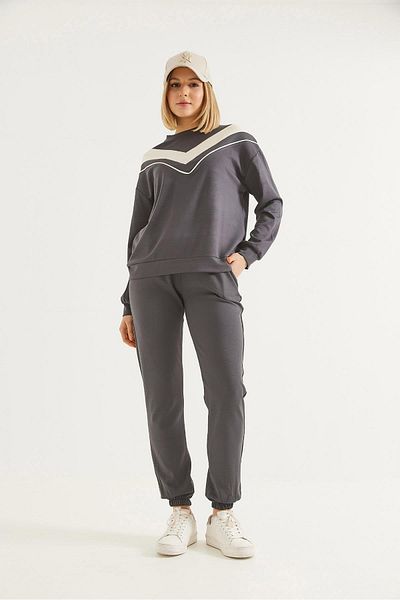 CALİENTE Garnilli Osyho Fabric Women's Double Suit Smoked