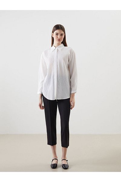 LC Waikiki New Season Striped Oversize Women's Shirt Tunic - S5Ks24Z8