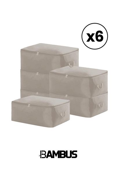 Bambus Home 6 Pieces Large Size under Bed Storage/Organization/Duvet Storage