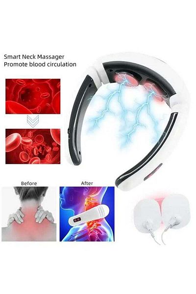 COOYA Neck Massager with Heat, Portable Deep Tissue Massager for Neck Pain Relief, Home Office Travel Use