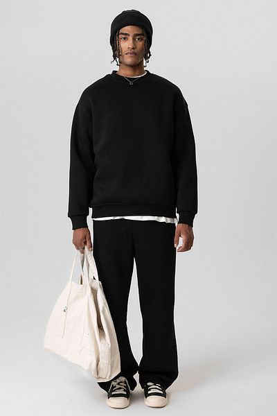 VAMOSCLO Set de trening oversize de bază negru