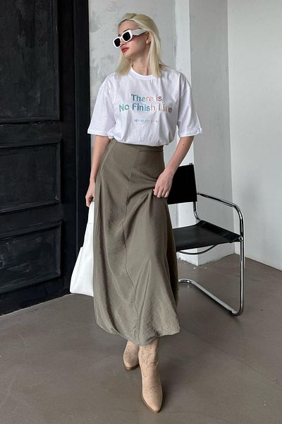 Madmext Green Balloon Skirt Mg2319