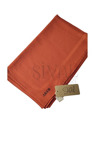 Aker 961 Model Brick Color Plain Cotane Shawl