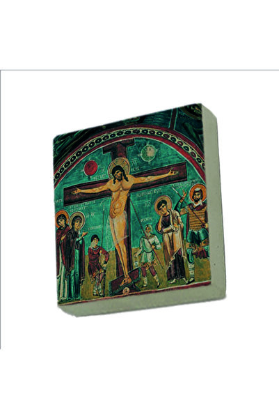 Souvenest Kapadokya Göreme Karanlık Kilise Freski - İsa Mesih'in Çarmıha Geri...