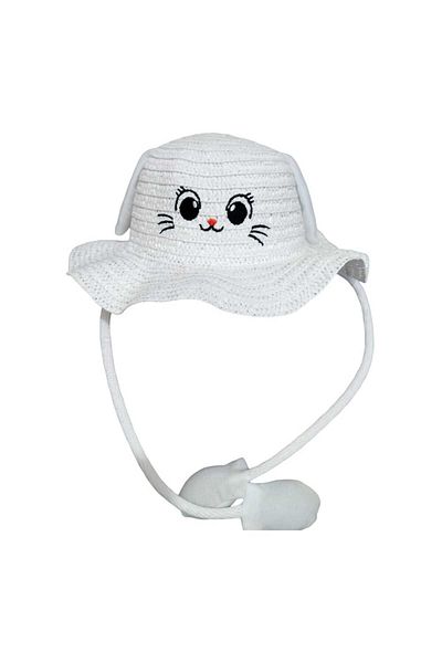 Aware Time Kitti Copilul joacă pălărie fedora din paie cu urechi