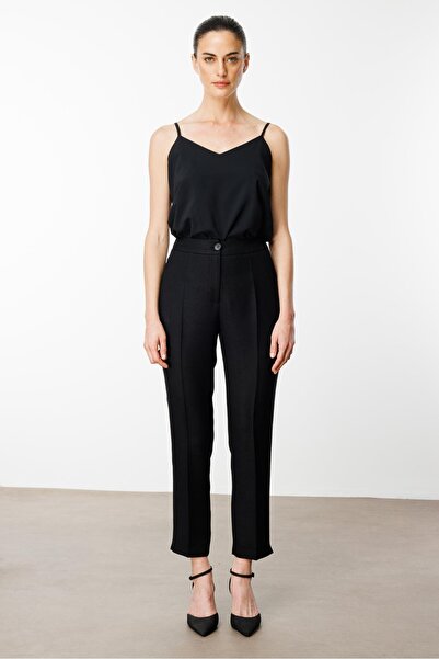 Moda İlgi Modailgi  Yandan Cepli Klasik Pantolon - 7516 Siyah