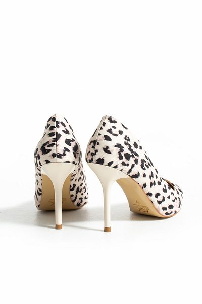 Güllü Shoes Beige Leopard Patterned Vegan Leather Stiletto, 9cm Thin Heel - Stylish and Comfortable Women's Shoes