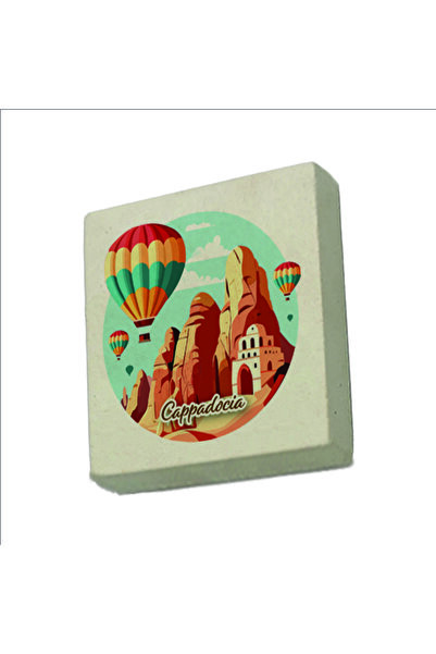 Souvenest Kapadokya Baskılı Taş Magnet 5X5