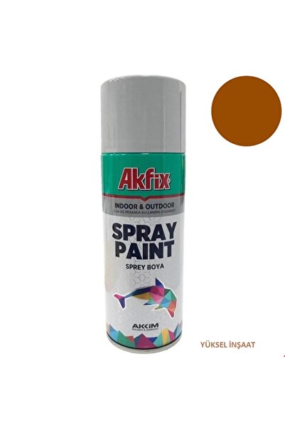 Akfix AKFİX PARLAK KAHVE SPREY BOYA İÇ VE DIŞ CEPHEDE KULLANILIR RAL 8017 (1 ...